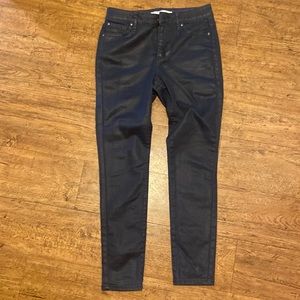 Ella Moss Wax Coated High Rose Skinny Ankle Jeans